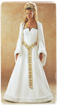 winter bridal faux fur trimmed gowns